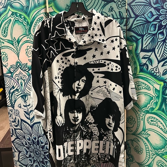 led zeppelin Other - Led Zeppelin black white button down XXL